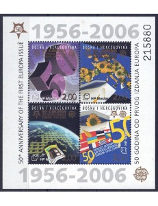 BOSNIA CROATA 2006 Cinquantenario francobolli Europa BF MNH**
