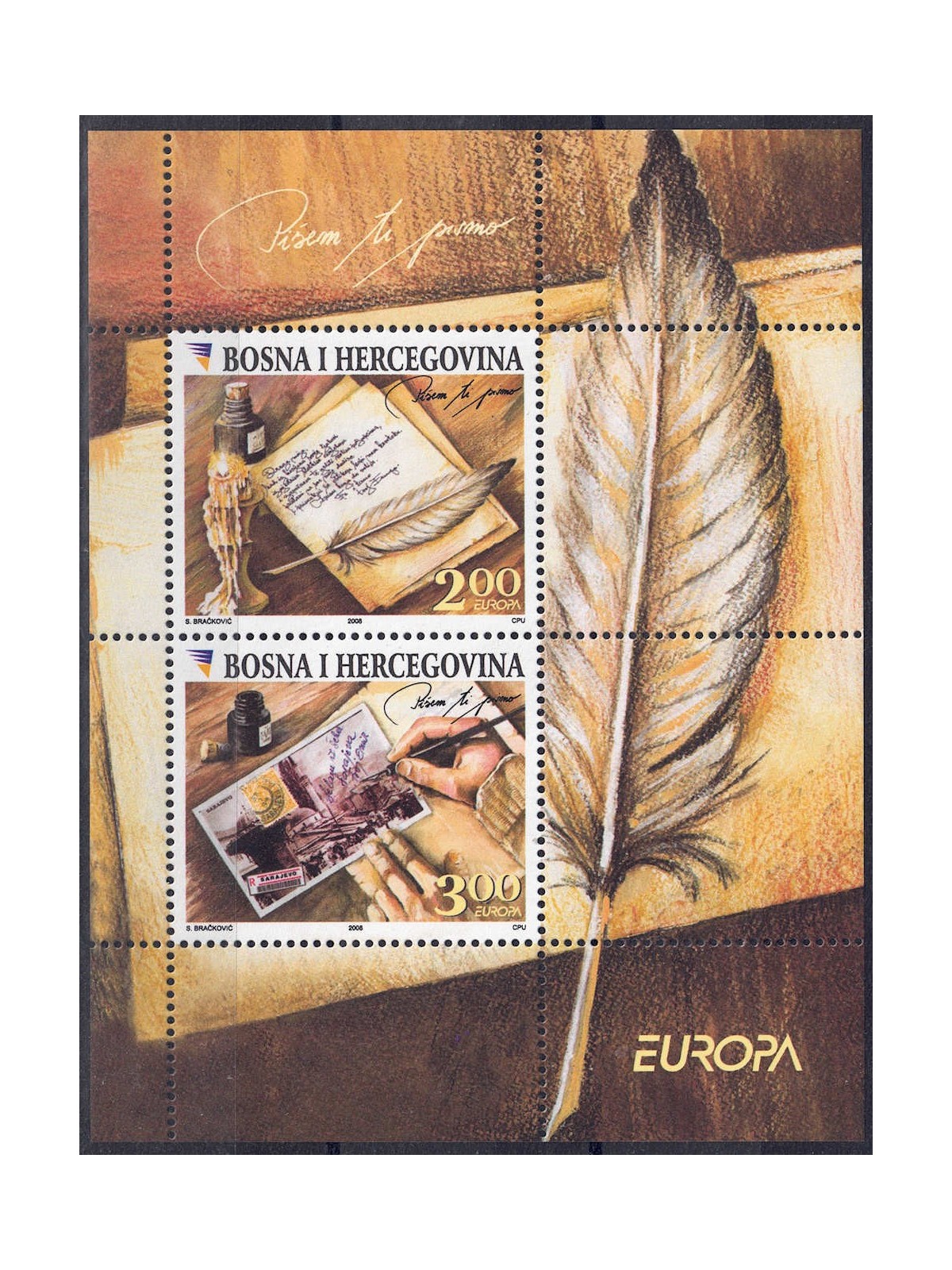 BOSNIA HERZEGOVINA 2008 Europe s/s MNH**