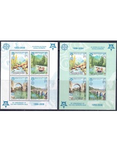SERBIAN BOSNIA 2005 Fiftieth Anniversary Europa Stamps 2 s/s MNH**