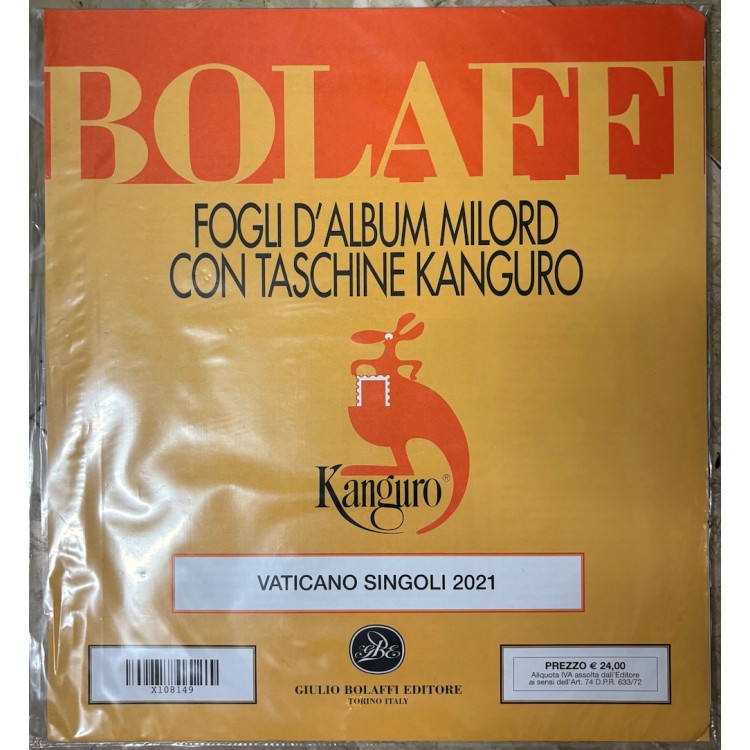 VATICAN 2021 Bolaffi Milord Album Sheets for Singles