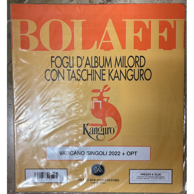 VATICAN 2022 Bolaffi Milord Album Sheets for Singles