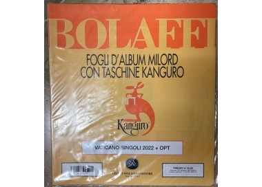 VATICANO 2022 Fogli d'album Bolaffi Milord per singoli