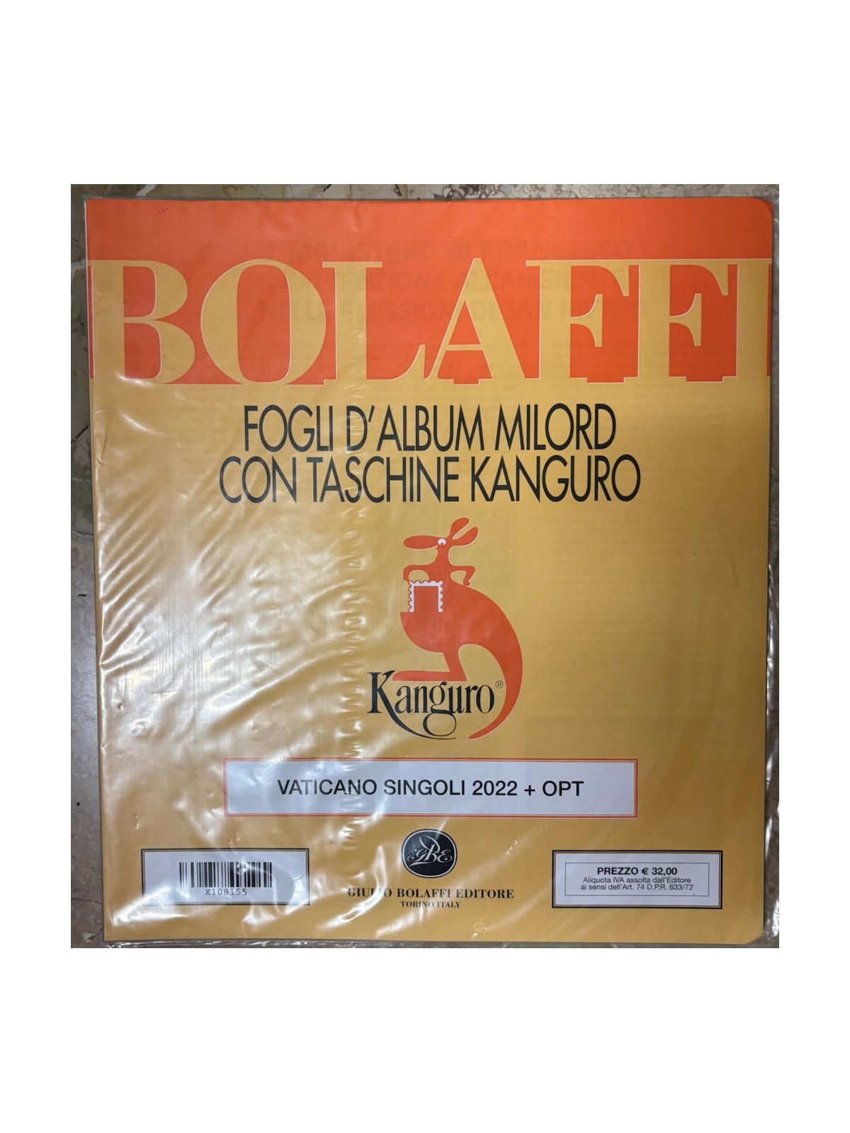 VATICANO 2022 Fogli d'album Bolaffi Milord per singoli