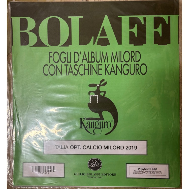 ITALY 2019 Bolaffi Milord Optional Football Album Sheets