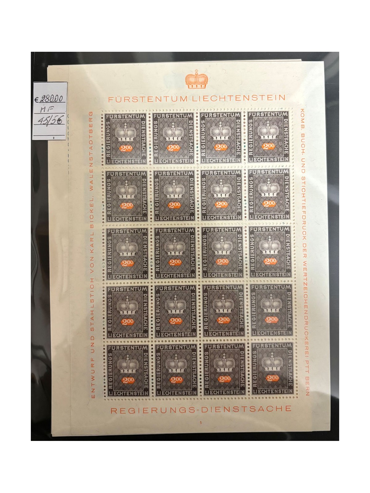 LIECHTENSTEIN Lot of miniature sheets from various years MNH**