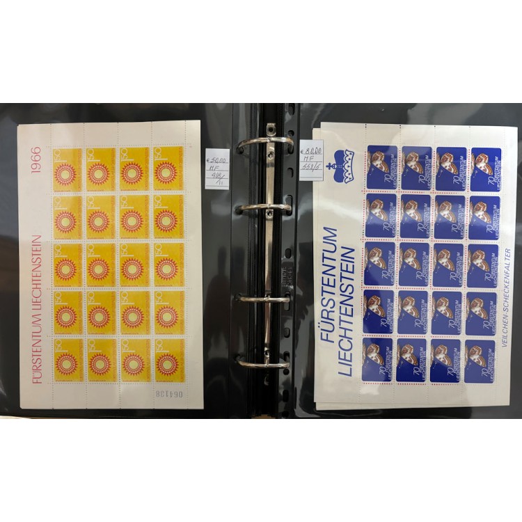 LIECHTENSTEIN Lotto di minifogli di vari anni MNH**