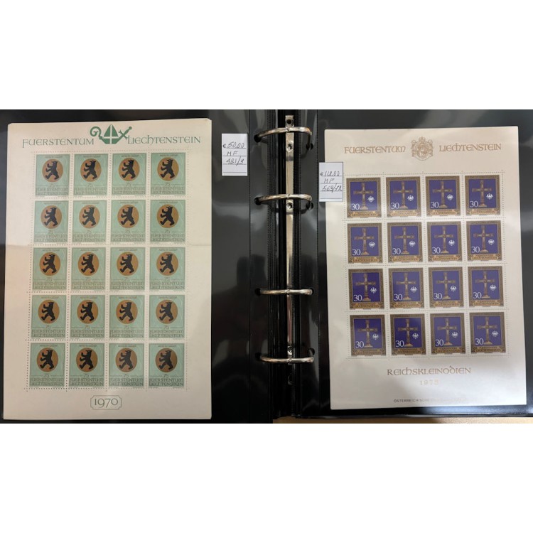 LIECHTENSTEIN Lotto di minifogli di vari anni MNH**