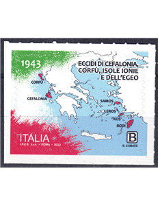 ITALY 2023 Massacres in Kefalonia, Corfu, the Ionian and Aegean Islands MNH**