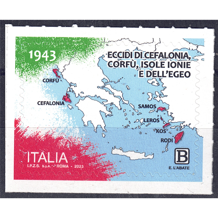 ITALIA 2023 Eccidi Cefalonia, Corfù, Isole Ionie e Egeo MNH**