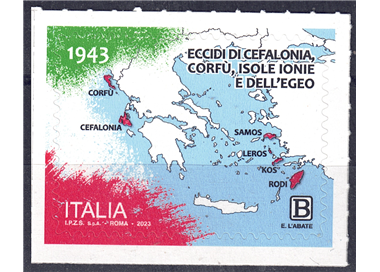 ITALY 2023 Massacres in Kefalonia, Corfu, the Ionian and Aegean Islands MNH**