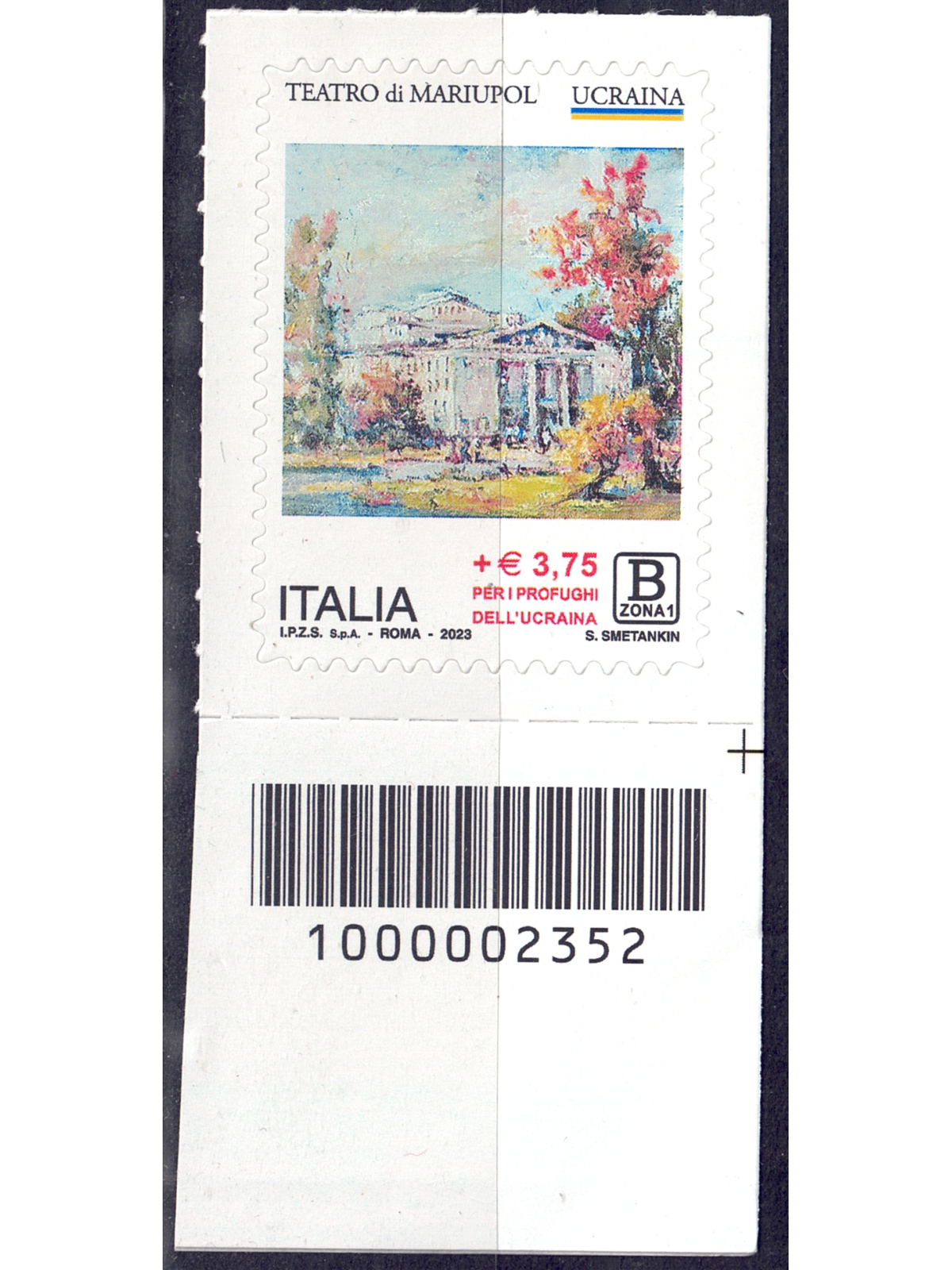 ITALY 2023 Civic Sense - Mariupol Theatre CB 2352 aid