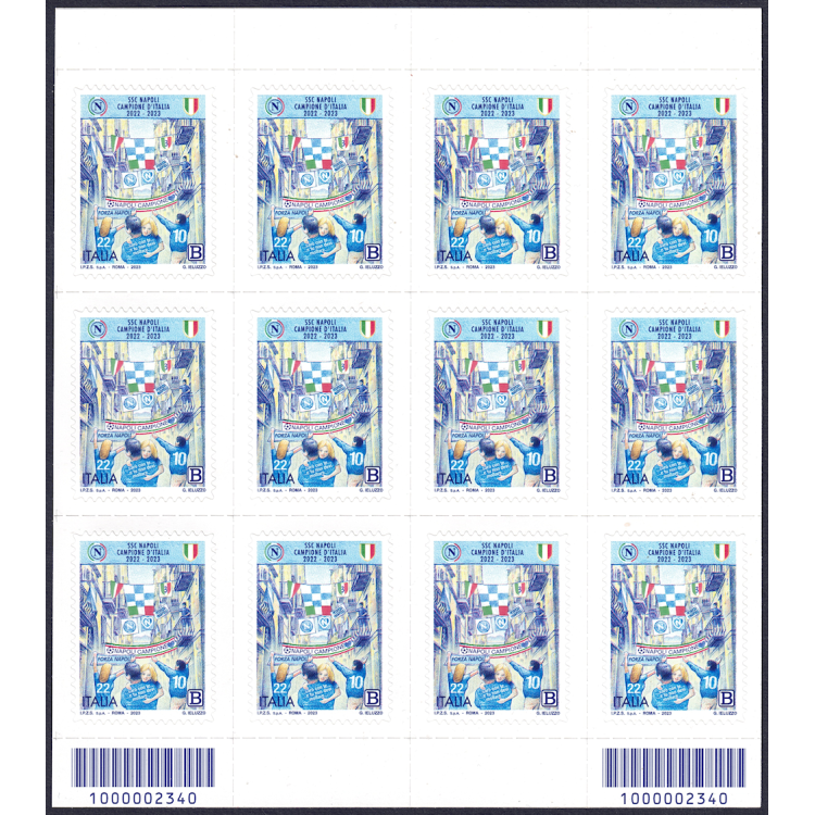 ITALIA 2023 Napoli Campione d'Italia MF MNH**