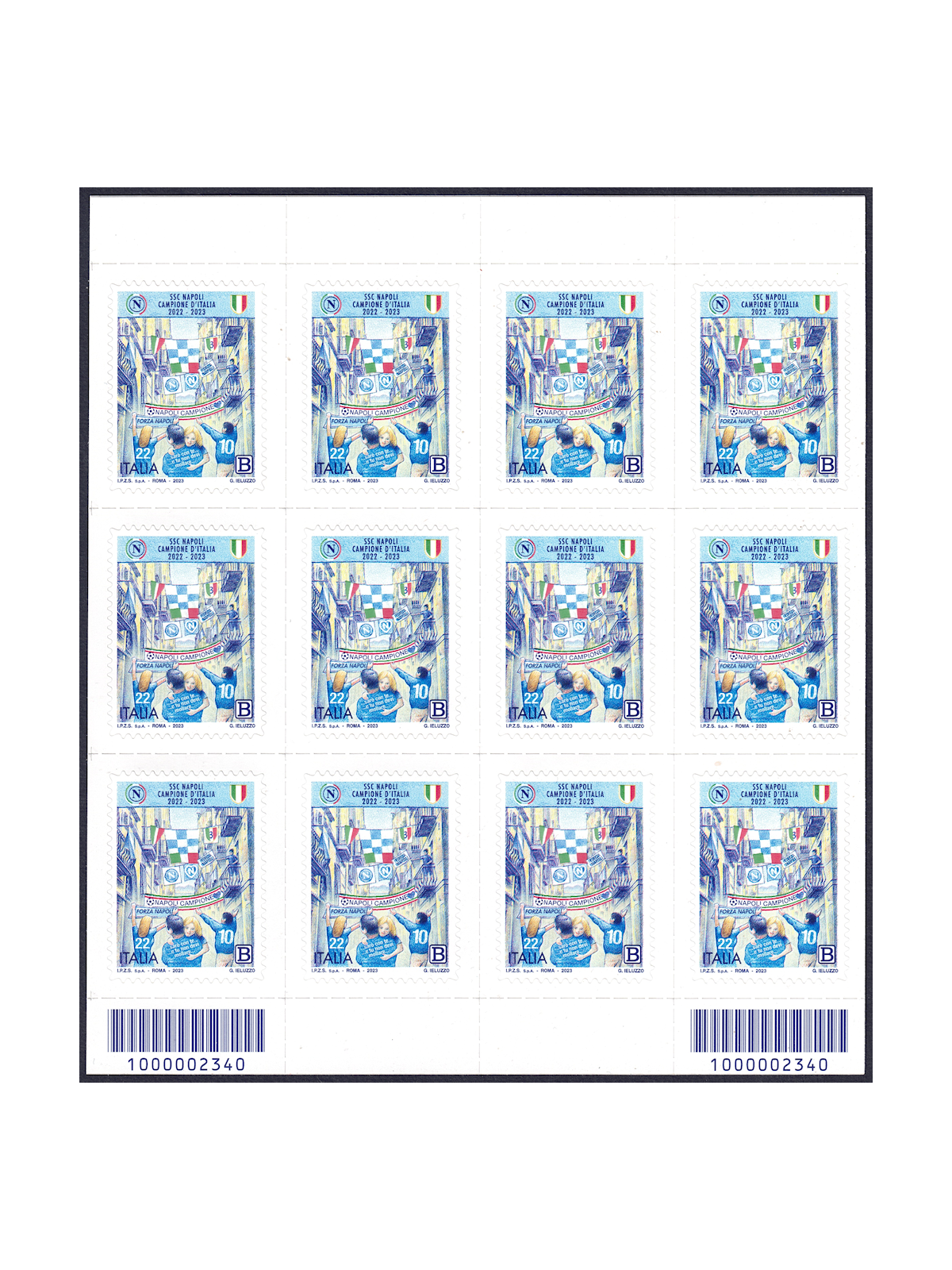 ITALY 2023 Naples Champion of Italy m/s MNH**