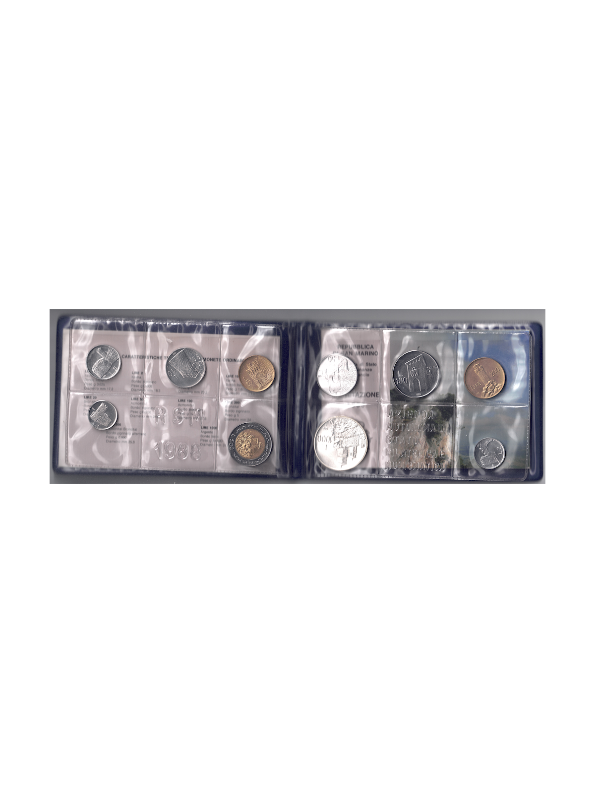 SAN MARINO 1988 Divisional Set of 10 Coins UNC