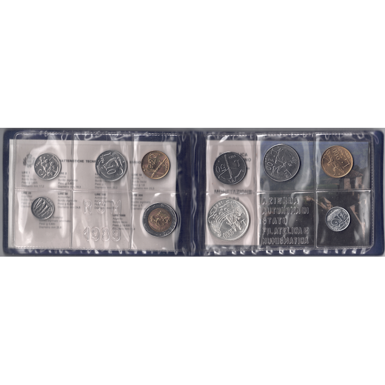 SAN MARINO 1989 Divisional Set of 10 Coins UNC