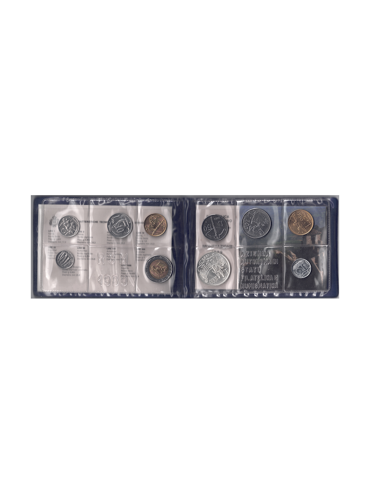 SAN MARINO 1989 Divisional Set of 10 Coins UNC