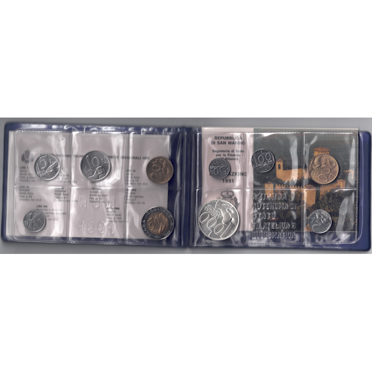 SAN MARINO 1991 Divisional Set of 10 Coins UNC