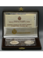 SAN MARINO 1986 Dittico Mondiali di Calcio 2 Monete in Argento FDC