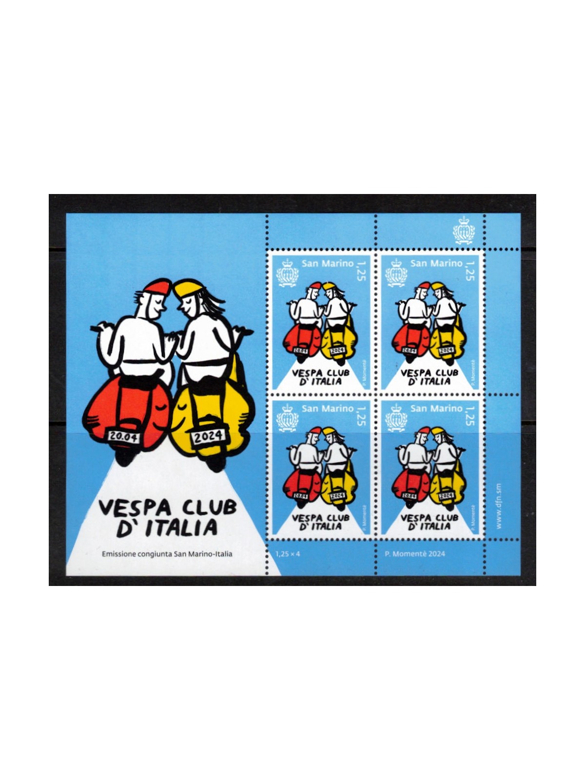 SAN MARINO 2024 Vespa Club m/s MNH**