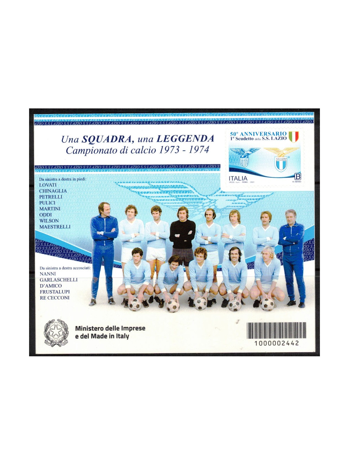 ITALY 2024 Lazio’s first Scudetto s/s MNH**
