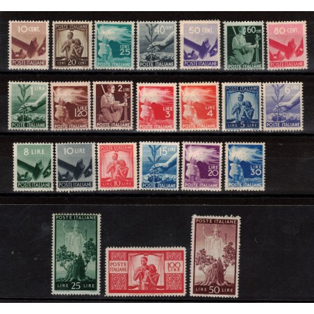 ITALY 1945-46 Democratic Series 23v MNH**