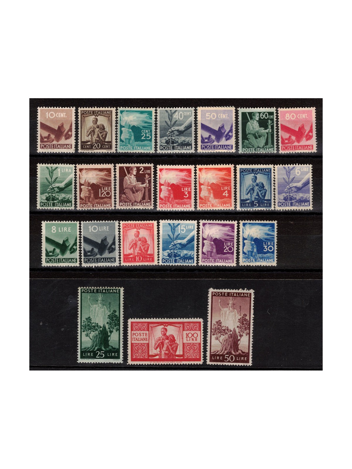 ITALIA 1945-46 Serie Democratica 23v MNH**