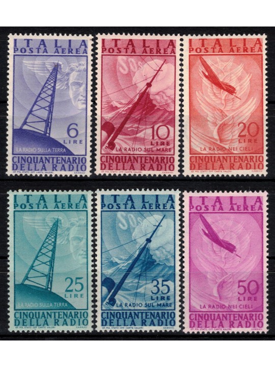 ITALIA 1947 Radio (posta aerea) 6v MNH**