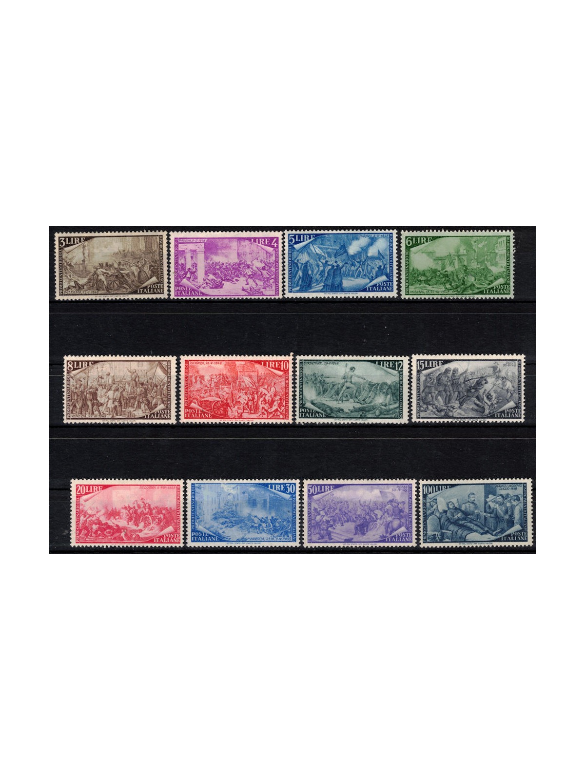 ITALIA 1948 Centenario del Risorgimento 12v MNH**