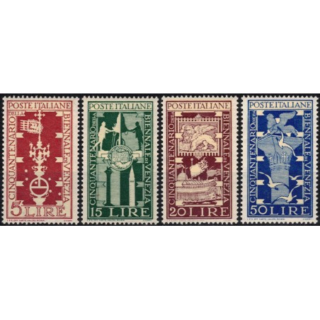 ITALIA 1949 Biennale d'Arte di Venezia 4v MNH**