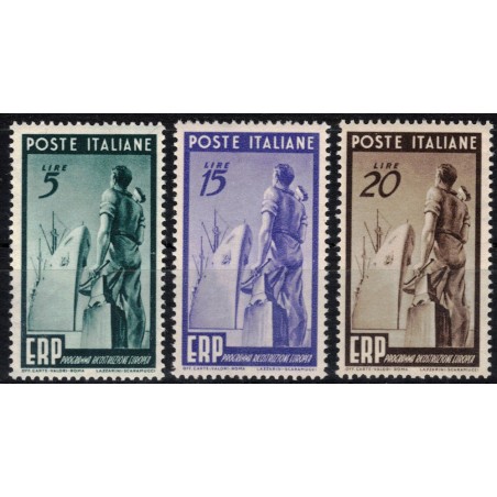 ITALIA 1949 ERP, Programma di ricostruzione europea 3v MNH**