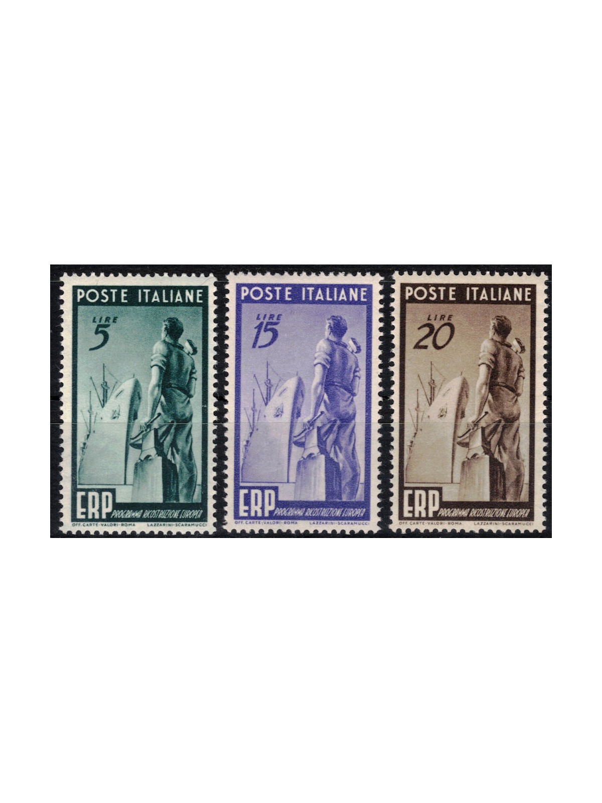 ITALIA 1949 ERP, Programma di ricostruzione europea 3v MNH**