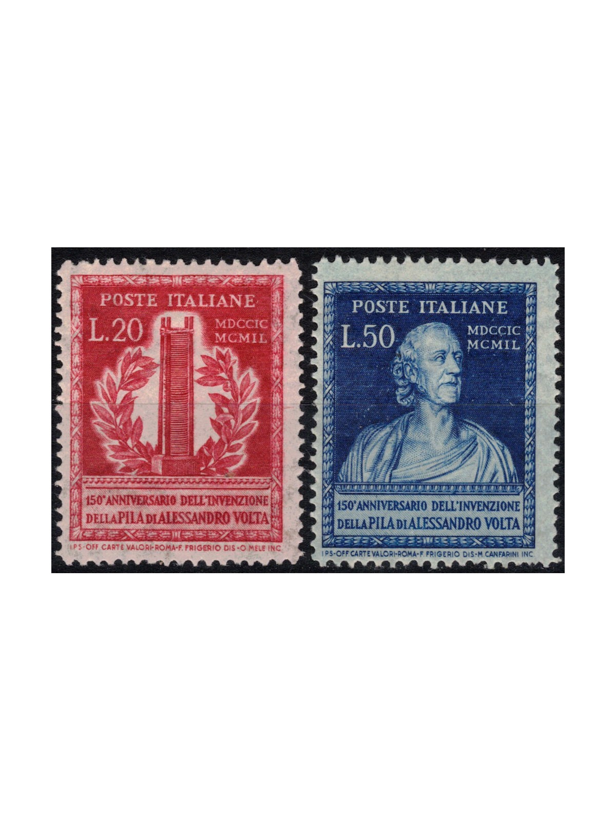 ITALY 1949 Volta's Electric Pile 2v MNH**