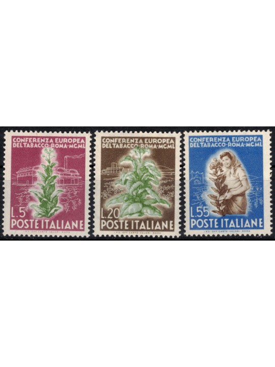 ITALY 1950 Tobacco Conference 3v MNH**