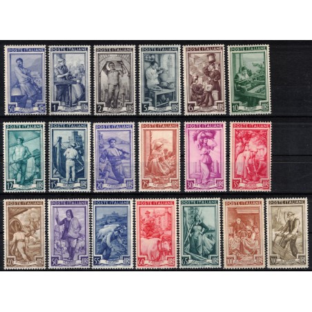 ITALIA 1950 Italia al lavoro 19v MNH**