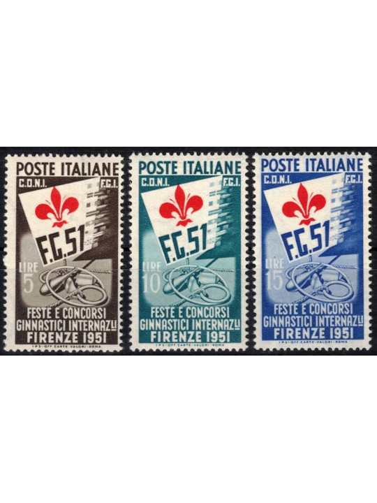 ITALY 1951 Gymnastics Festivals and Competitions 3v MNH**