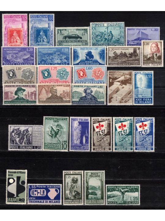 ITALY 1951 Complete Year 29v MNH**