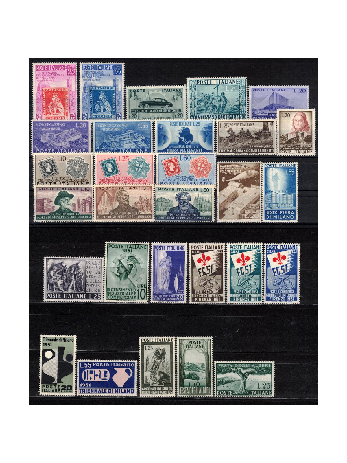 ITALY 1951 Complete Year 29v MNH**