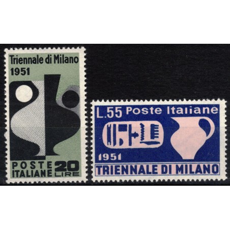 ITALIA 1951 Triennale di Milano 2v MNH**