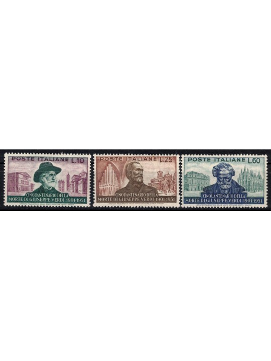 ITALY 1951 Giuseppe Verdi 3v MNH**