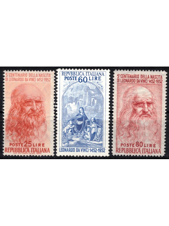 ITALY 1952 Leonardo da Vinci 3v MNH**
