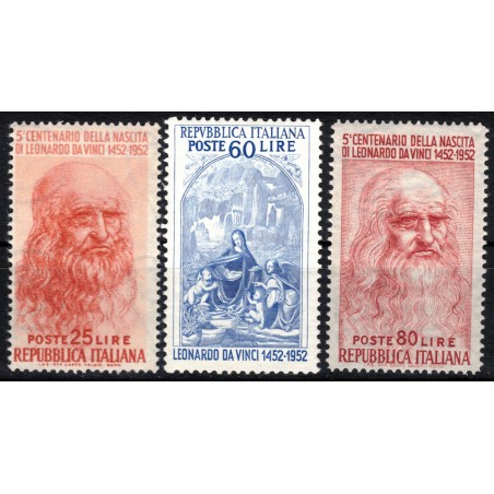 ITALY 1952 Leonardo da Vinci 3v MNH**