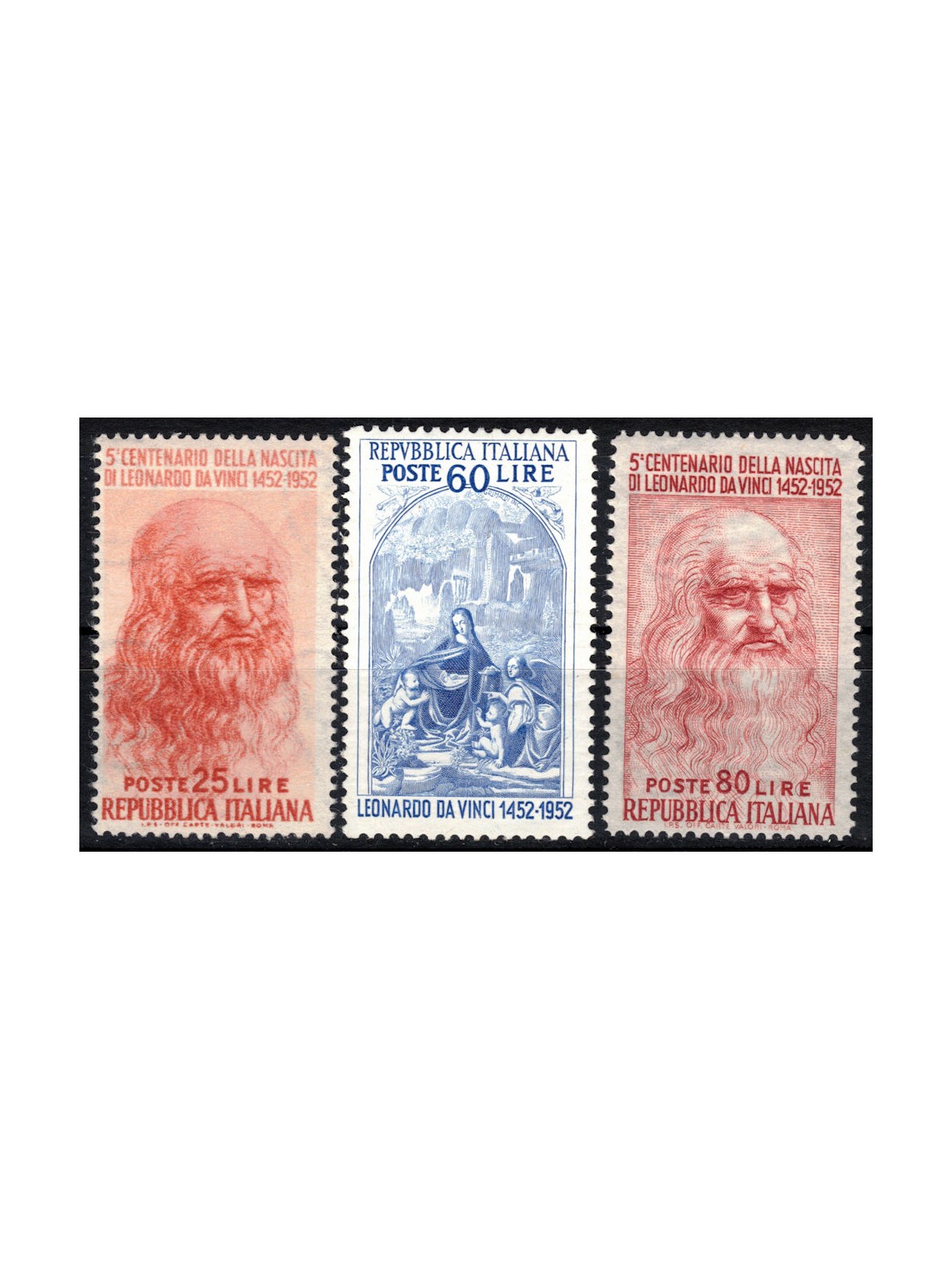 ITALY 1952 Leonardo da Vinci 3v MNH**