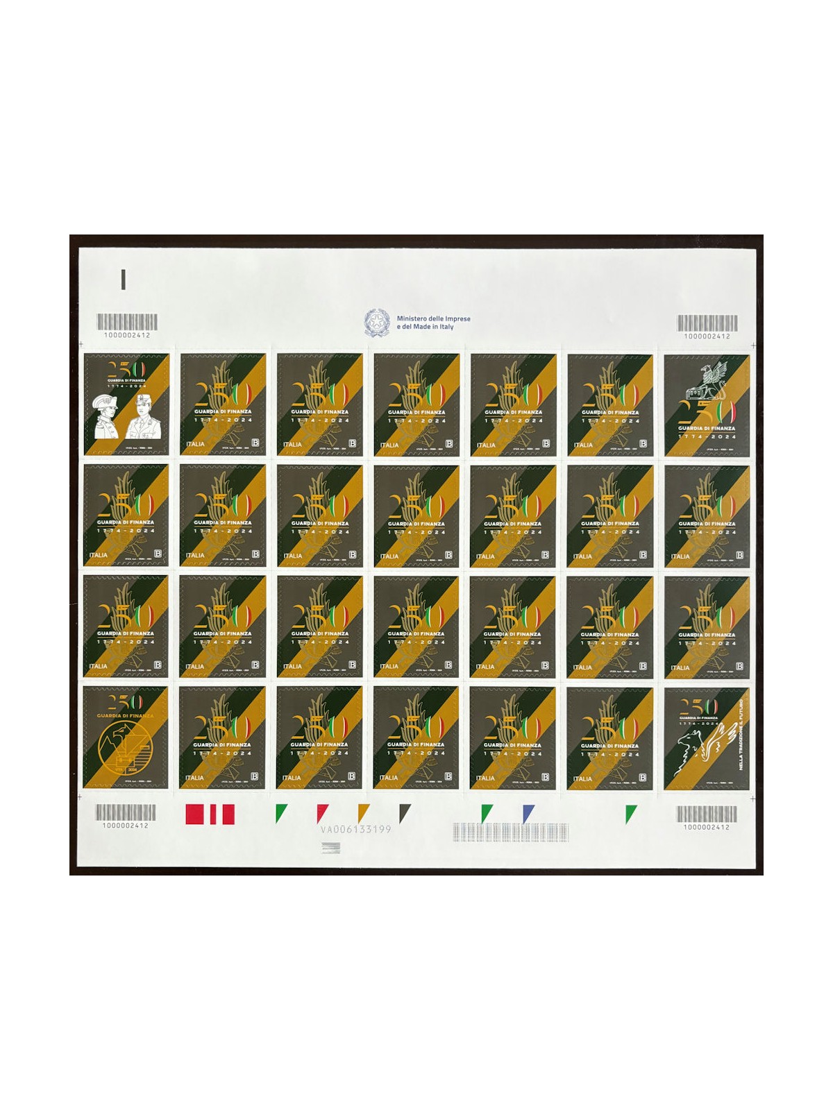 ITALIA 2024 -  250° Guardia di Finanza (foglio intero) MNH**