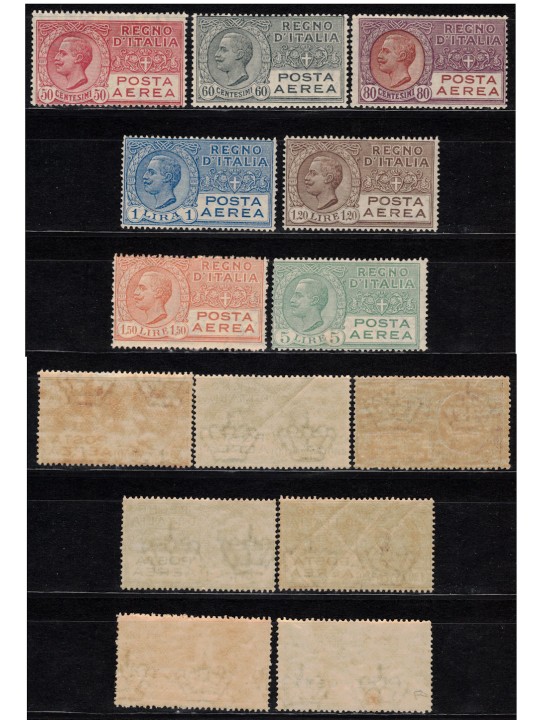 ITALIA REGNO 1926-28 Posta aerea tipo Leoni 7v MNH**