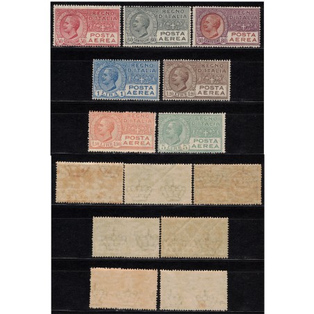 ITALIA REGNO 1926-28 Posta aerea tipo Leoni 7v MNH**