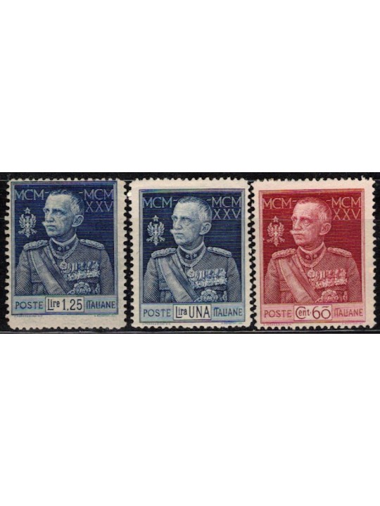 ITALY KINGDOM 1925-26 King's Jubilee perf. 13½ 3v MH*