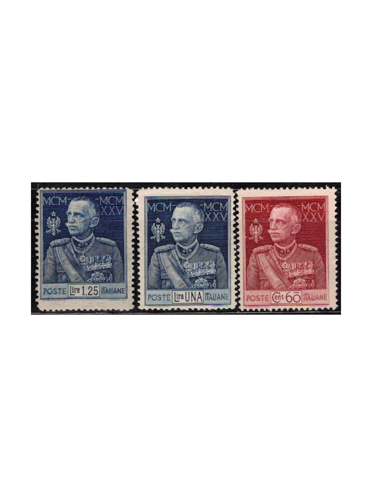 ITALY KINGDOM 1925-26 King's Jubilee perf. 13½ 3v MH*
