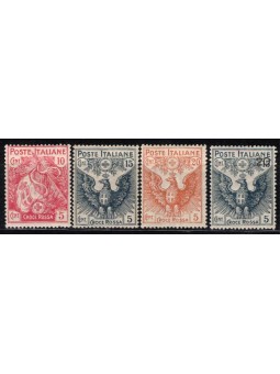 ITALIA REGNO 1915-16 Pro Croce Rossa 4v MH*