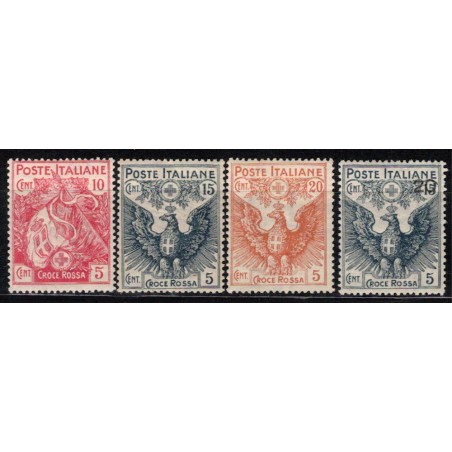 ITALIA REGNO 1915-16 Pro Croce Rossa 4v MH*