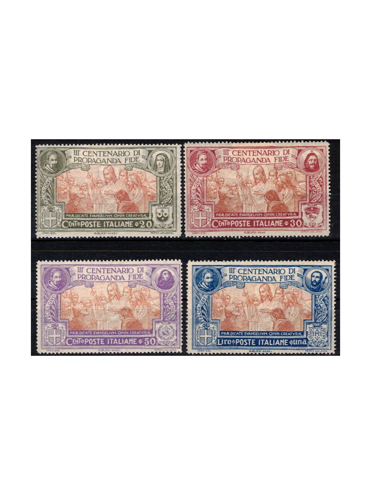 ITALY KINGDOM 1923 Propaganda Fide 4v MH*